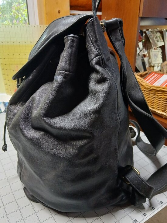 Black Leather Backpack main image 4